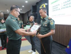 Letkol Kav Aidil Hajri, M. Han Raih Penghargaan Sebagai Pembina Wartawan Terbaik dari Kepala Staf Angkatan Darat