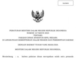 Peraturan Baru Pakaian Dinas ASN Dan PPPK Berdasarkan Permendagri Nomor 10 Tahun 2024