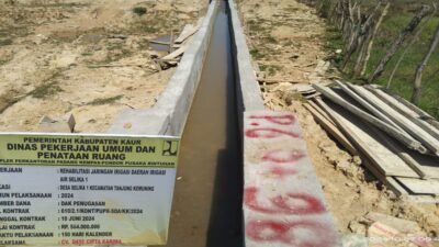 Kualitas Bangunan Irigasi DAK Penugasan 2024 Di Desa Selika I Diragukan