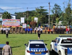 Pengamanan Natal dan Tahun Baru, Polres Lebong Gelar Apel Pasukan Operasi Lilin Nala 2024