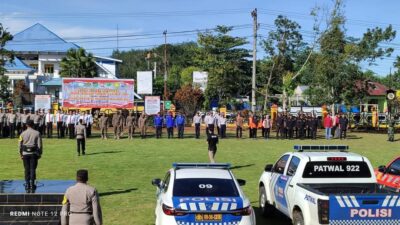 Pengamanan Natal dan Tahun Baru, Polres Lebong Gelar Apel Pasukan Operasi Lilin Nala 2024