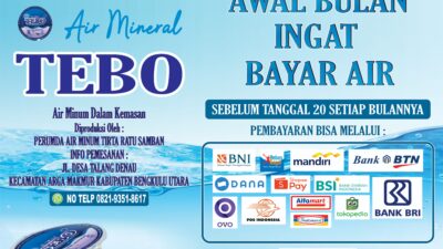 PDAM Tirta Ratu Samban Luncurkan Sistem Pembayaran Online, Pelanggan Kini Bisa Bayar Tagihan Air Kapan Saja dan di Mana Saja