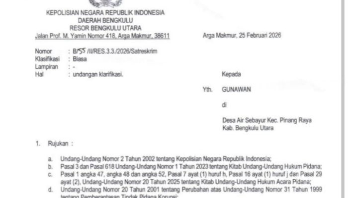 Dugaan Pungli SPBFT di Luar Wilayah Administrasi Durian Hamparan, Pemdes Air Sebayur Diperiksa Tipidkor