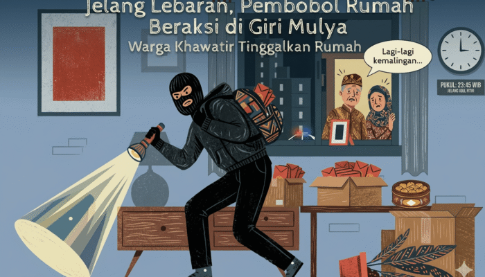 Jelang Lebaran, Pembobol Rumah Beraksi di Giri Mulya, Warga Khawatir Tinggalkan Rumah